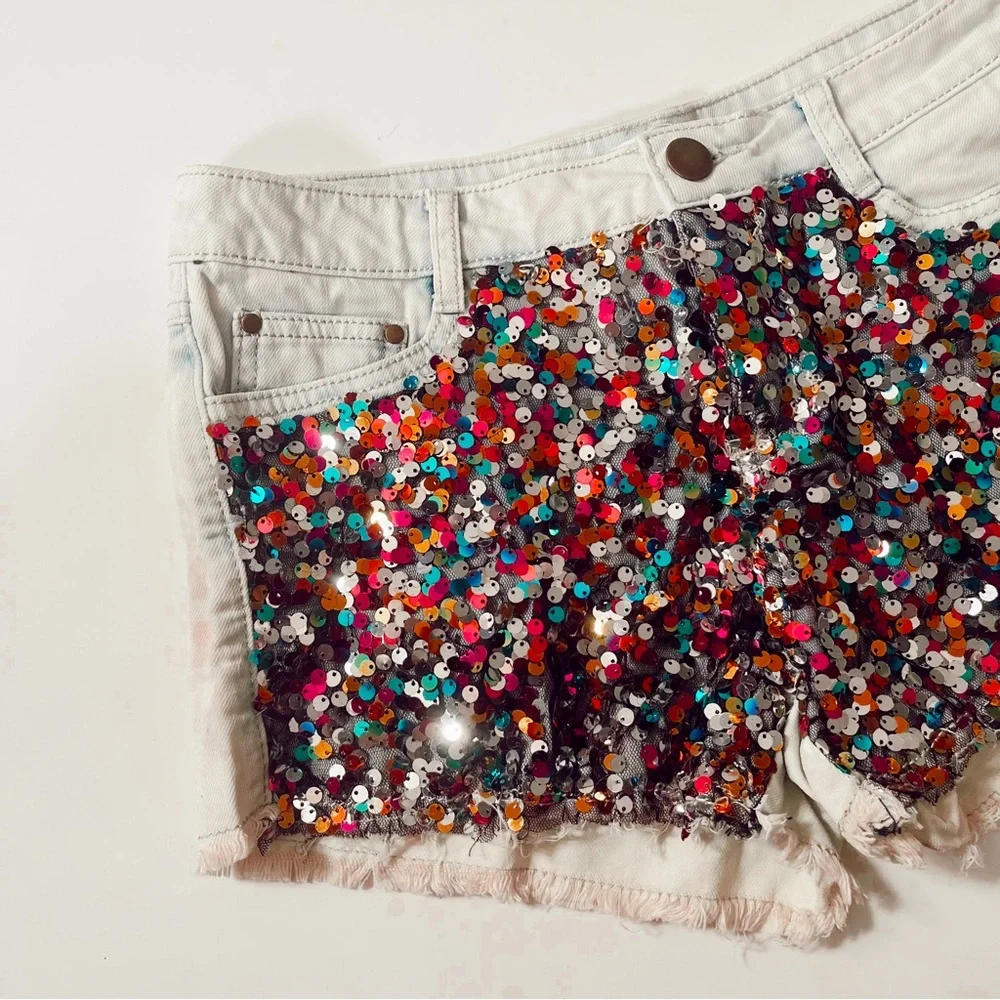 sequin dance costume shorts - Picture 1 of 7